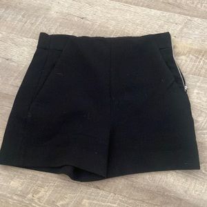 Black Zara smart shorts